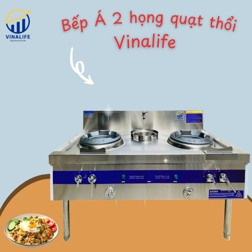 Bếp Á Công Nghiệp 2 Họng có Quạt Thổi